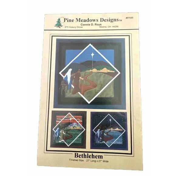 PINE MEADOWS DESIGNS 27” X 27” CROSS STITCH INSTRUCTIONS 1997 BETHLEHEM #97020 - Picture 1 of 3